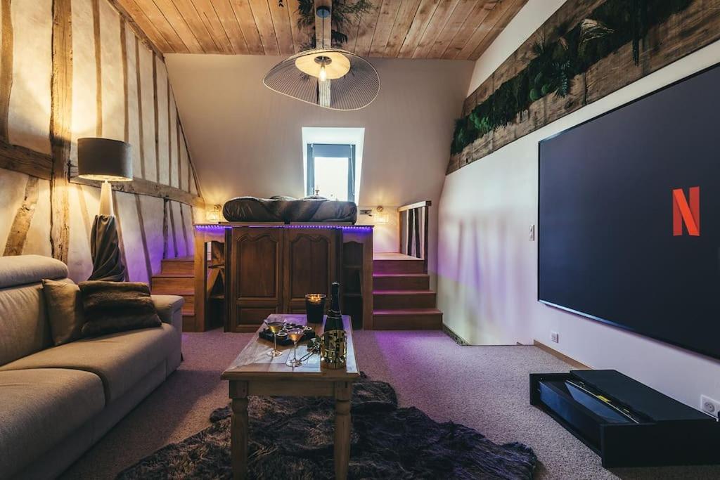 Le Duplex De L'Etoile Home Cinema Jacuzzi Et Sauna Privatif Longmesnil Extérieur photo